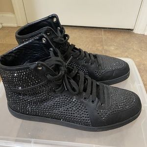 Men Gucci Crystal High Top Sneakers